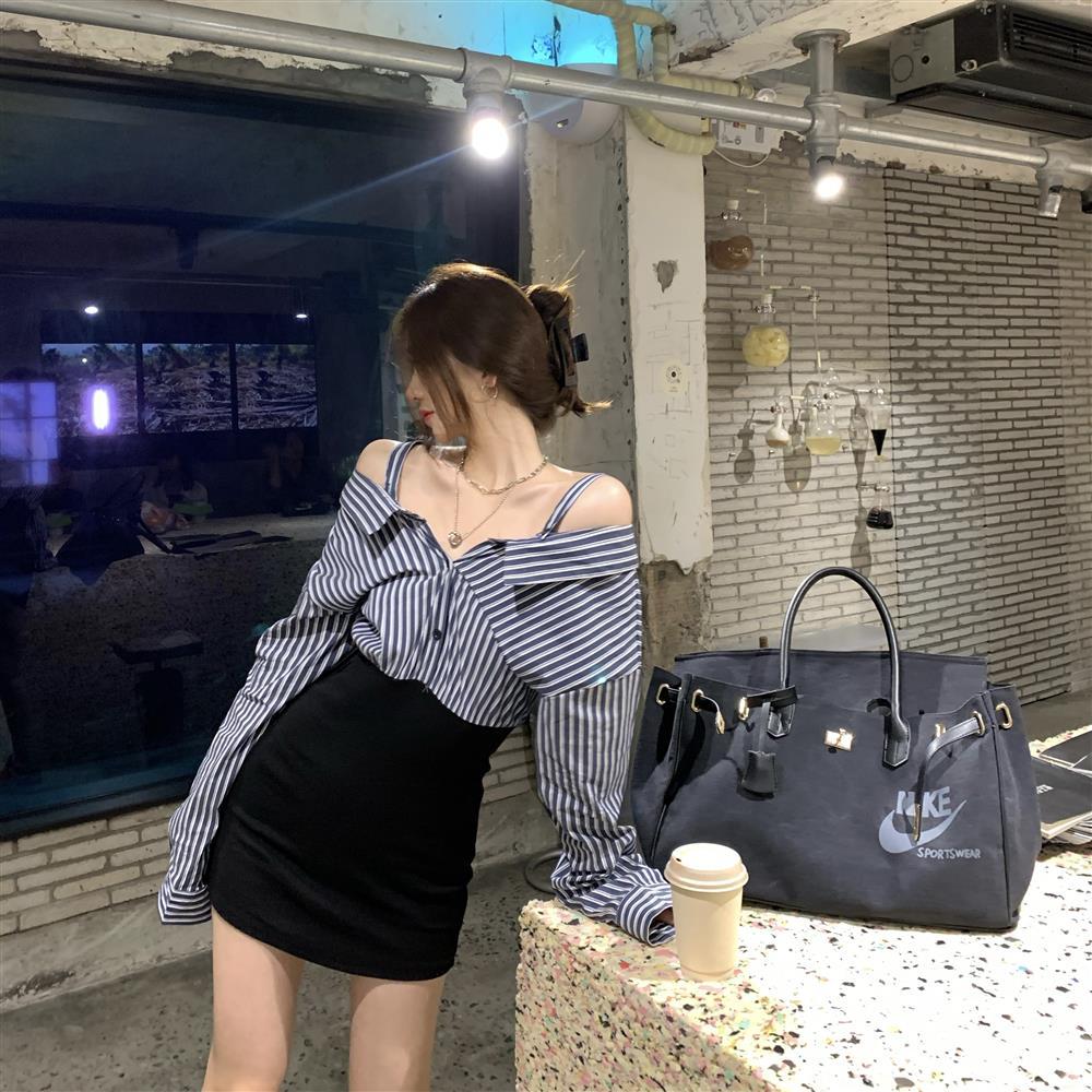 Đầm Tay Dài Kẻ Sọc Thời Trang Nữ Tính | BigBuy360 - bigbuy360.vn