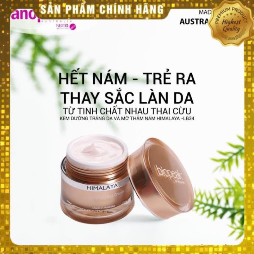 Kem Dưỡng Trắng Da Ngừa Nám Himalaya Herbal Whitening Cream Lanopearl Bio Peak - 50ML - ÚC