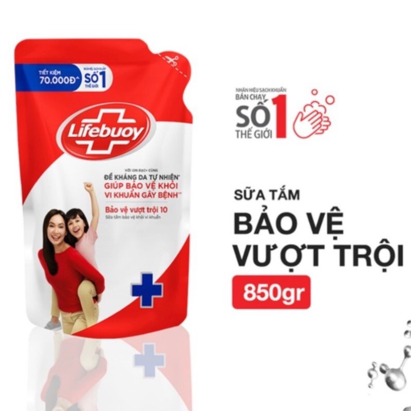 TÚI SỮA TẮM LIFEBUOY 850g | BigBuy360 - bigbuy360.vn