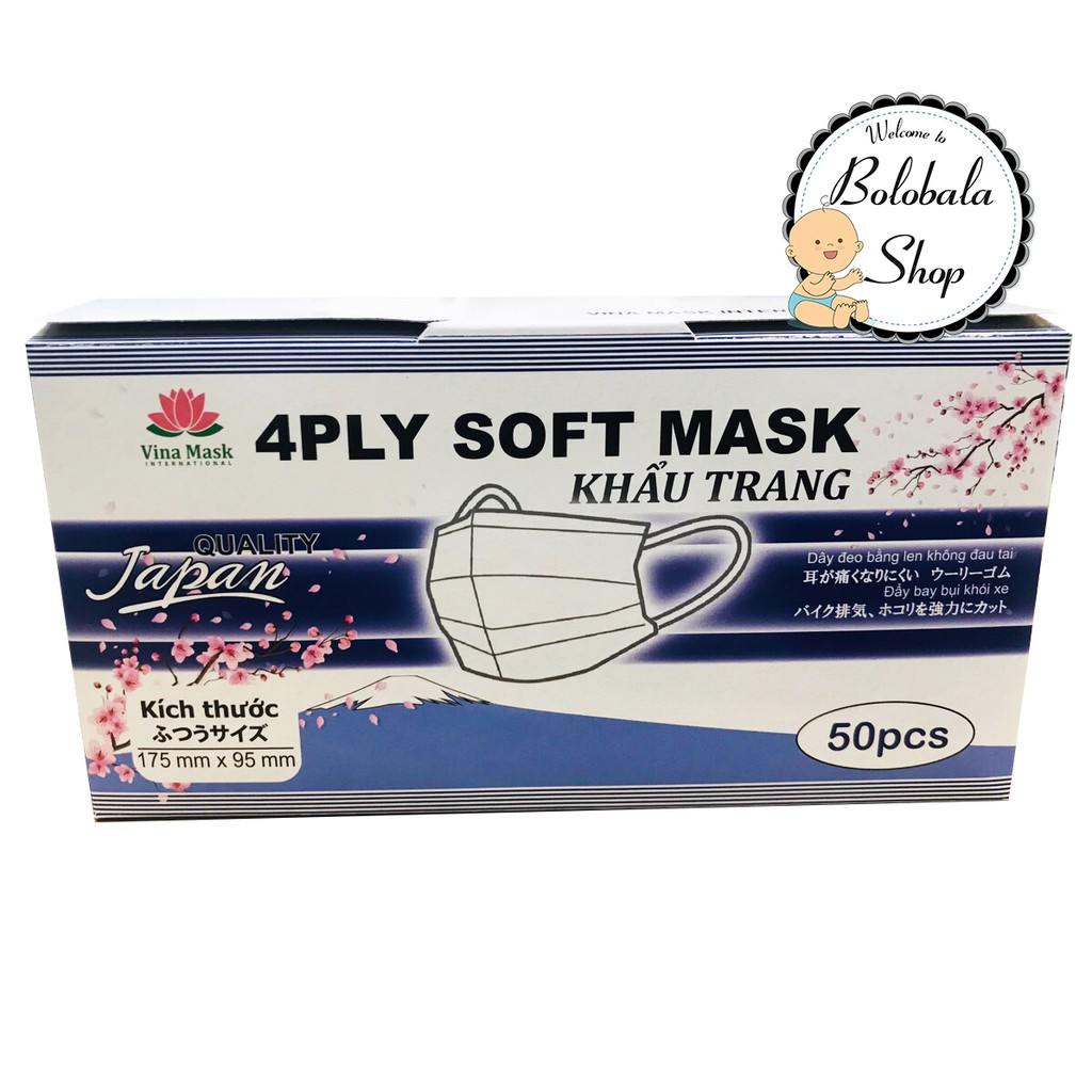 Combo 10 Hộp khẩu trang y tế VINAMASK chất lượng chuẩn Nhật - hộp 50 cái