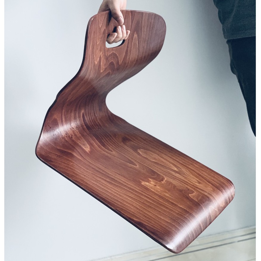 Ghế Bệt bảo vệ cột sống V5, Ghế tựa lưng ngồi bệt, Gỗ Beech Uốn Cong, Màu Walnut Nâu Đỏ - Plyconcept Toma Chair V5 | BigBuy360 - bigbuy360.vn