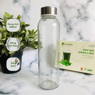 Bình nước thuỷ tinh có dây sách Detox 500ml