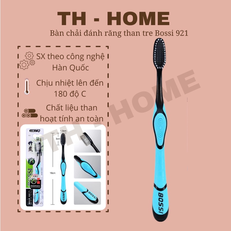 Bàn chải đánh răng than tre Bossi 921 sợi nano siêu mảnh