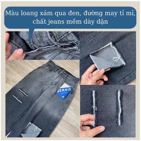 [BEST CHOICE] Quần Jeans BAGGY Rách Quần Jeans Loang Nữ Ông Suông Quần Bò Nữ Rách Gối -KOREA STYLE 2022 (Hàng Mới Về)