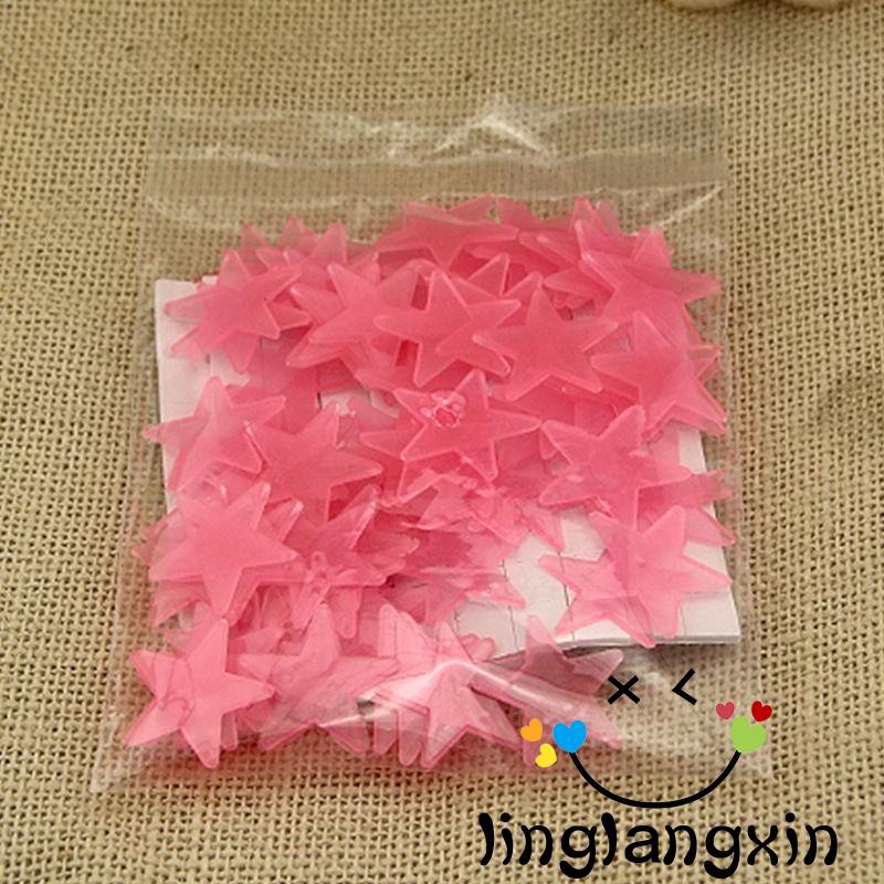 Set 100 nhãn dán tường hình ngôi sao 3D kích thước 3cm trang trí tiện dụng