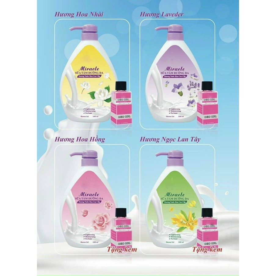 Sữa tắm hương nước hoa Miracle  + Tặng nước hoa mini 5ml