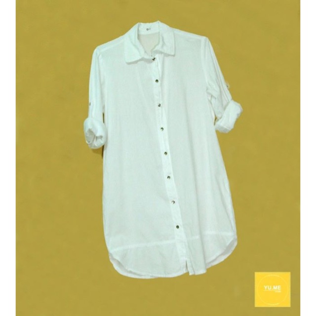 Đầm sơ mi trắng vừa sizeS,M hàng 2nd qua giặt ủi