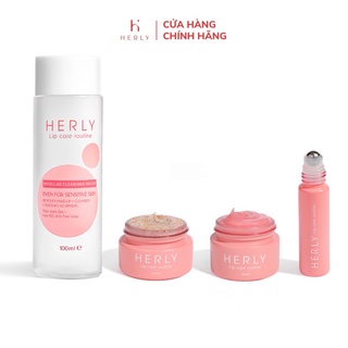Bộ chu trình dưỡng môi 4 bước tái tạo sắc tố làm hồng môi toàn diện HERLY Lip Care Routine [HLCB6]
