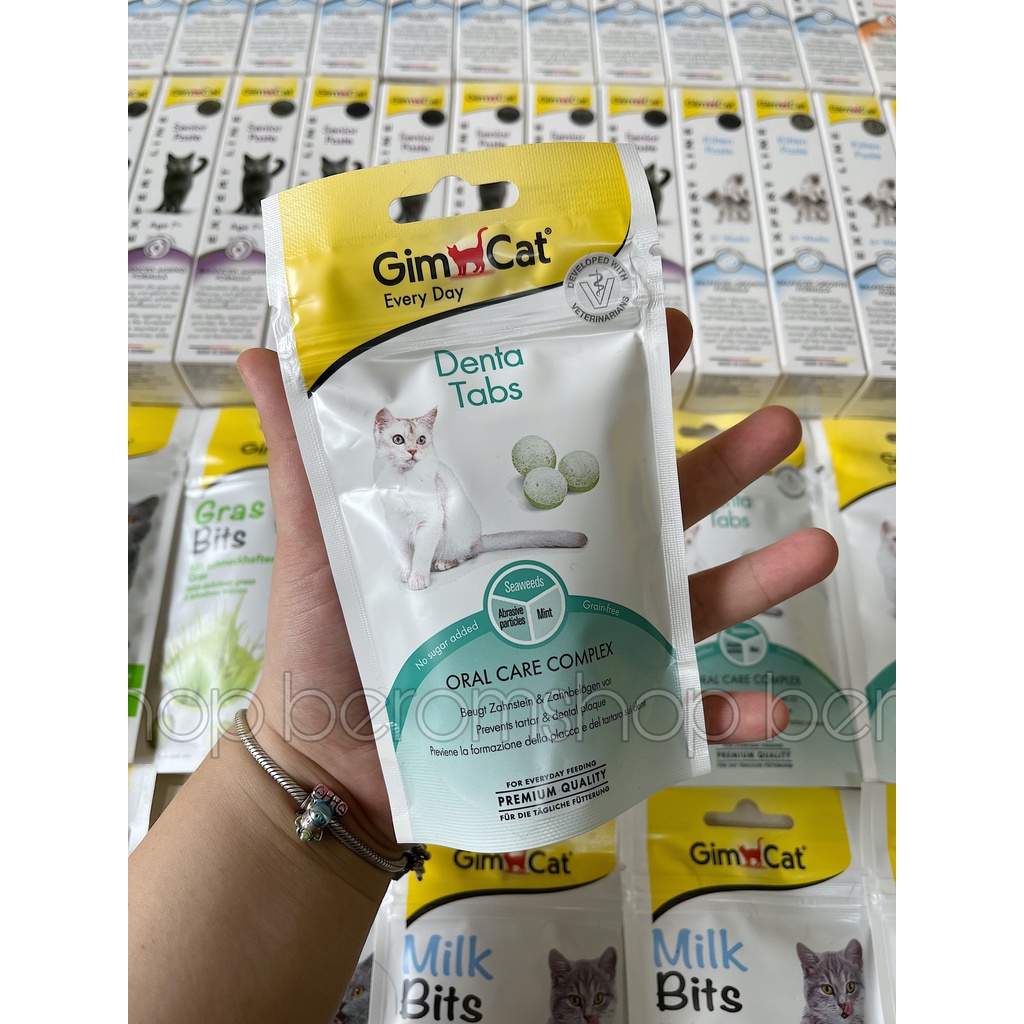 VIÊN GIMCAT DENTA-TABS HỖ TRỢ MẢNG BÁM RĂNG CHO MÈO 40G NHẬP ĐỨC GIÁ RẺ
