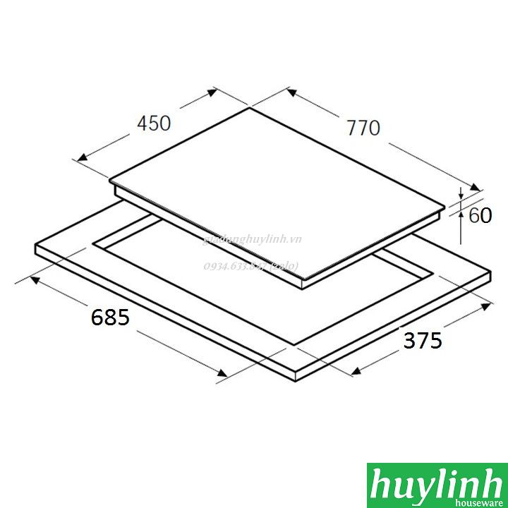 [Mã ELMS5TR giảm 5% đơn 5TR] Bếp điện từ 2 vùng nấu Hafele HC-I772C - 536.61.575 - 4.600W