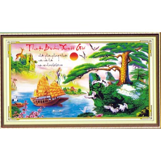 Tranh Đính Đá ABC 3D Thuận Buồm Xuôi Gió Y326 , 61328 (KHÁCH TỰ ĐÍNH) KT:110X64CM