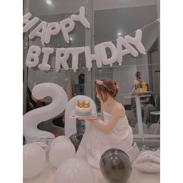 Bong bóng Happy birthday - trang trí sinh nhật