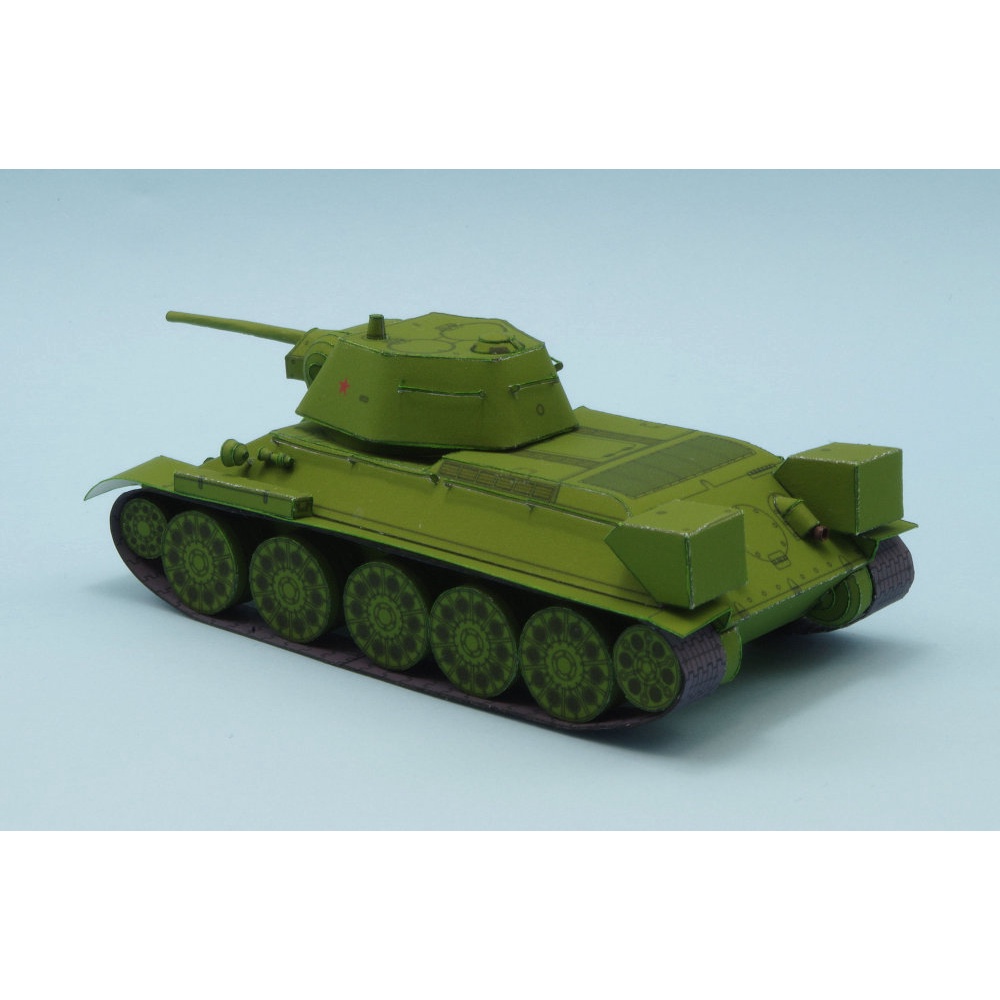 Mô hình giấy 3D  xe tank T-34-76 Model 1943 tỉ lệ 1/72