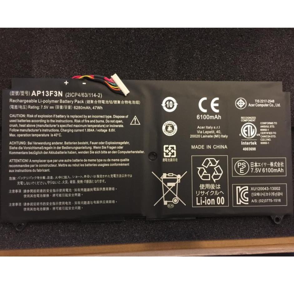 (BATTERY) PIN LAPTOP ACER ASPIRE S7-392 (AP13F3N) (ZIN) - 4 CELL - Aspire S7-392, Aspire S7-393