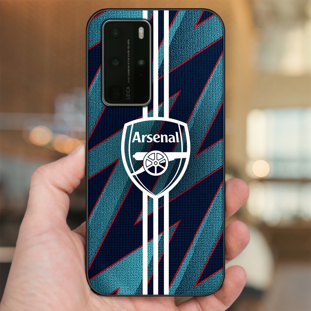 Ốp lưng Huawei P40 Pro viền đen in hình Arsenal FC