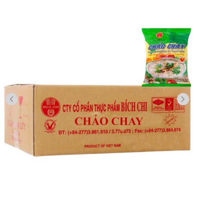 Thùng 50 gói Cháo chay vina Bích Chi 50g