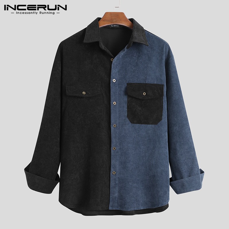 Áo sơ mi INCERUN tay dài phong cách vintage thời trang cho nam | BigBuy360 - bigbuy360.vn