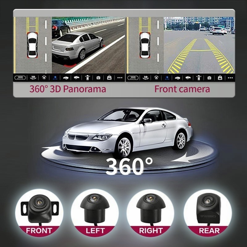 360 Camera toàn cảnh Màn hình hiển thị xe Android 360 ° Camera toàn cảnh Trước/Sau/Trái/Phải