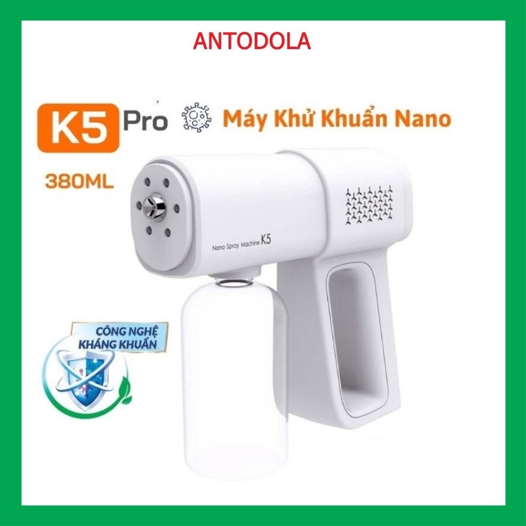 Súng phun khử khuẩn, máy phun khử khuẩn cầm tay Nano K5 Pro