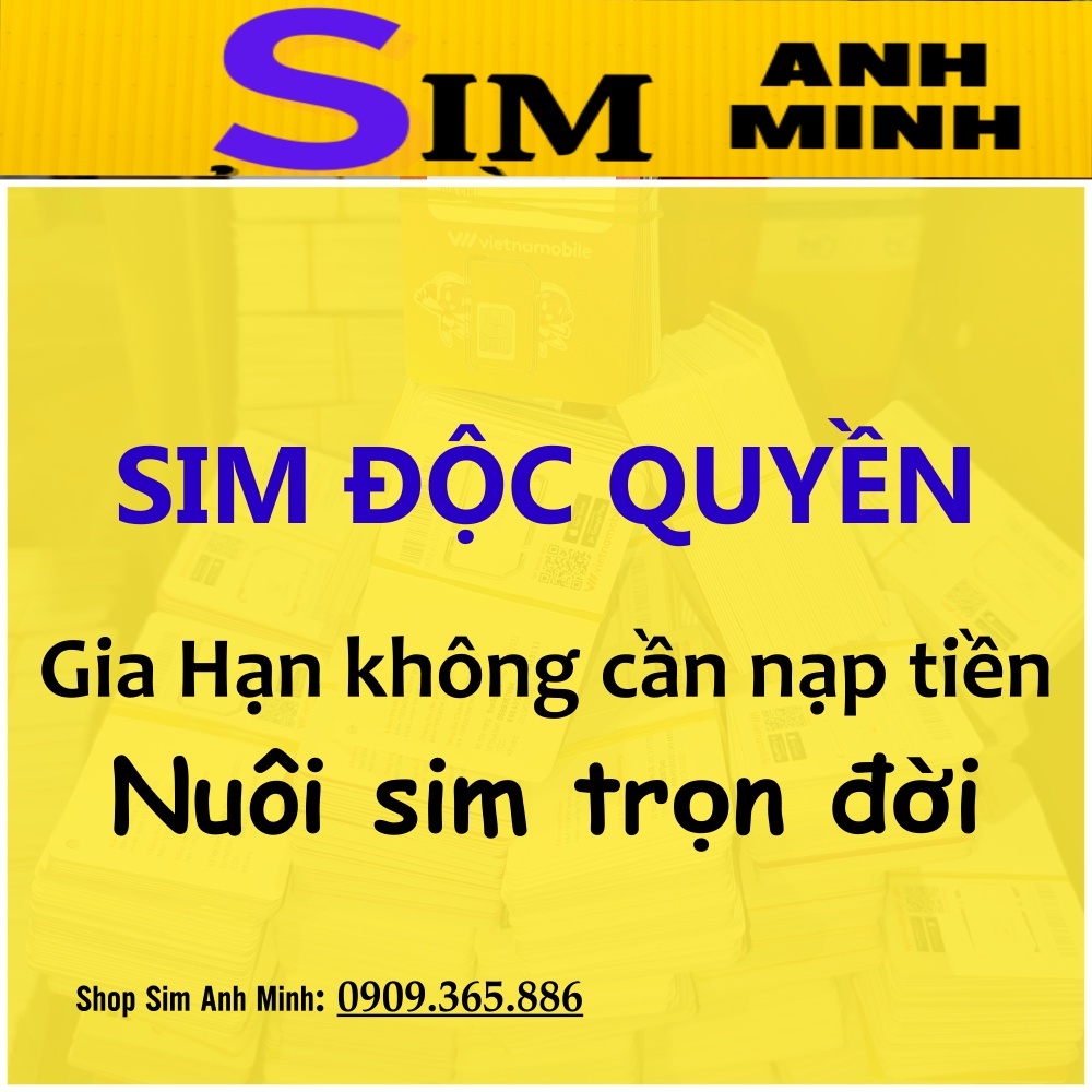 Sim Vietnamobile GIA HẠN MIỄN PHÍ, phát sinh cước tăng hạn