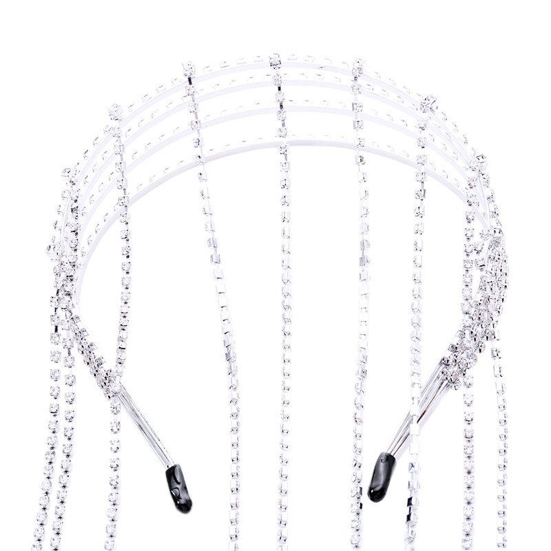 1 Cài Tóc Hình Vương Miện Đính Đá Lấp Lánh Thời Trang Cho Cô Dâu