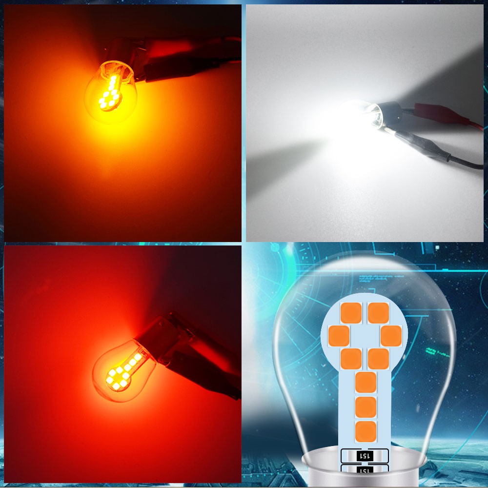 Đèn LED Kevanly 1156 1157 15V P21W Ba15S Dành Cho Xe Hơi