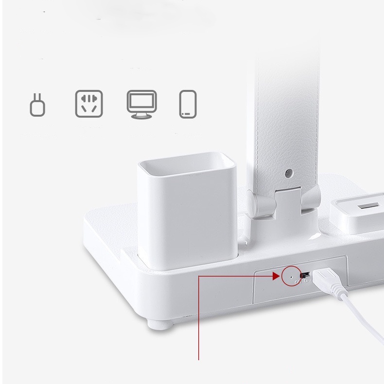 Đèn bàn học chống cận sạc pin tích điện P5-1000lux - Đèn 3 chế độ ánh sáng trắng, vàng, trắng ấm