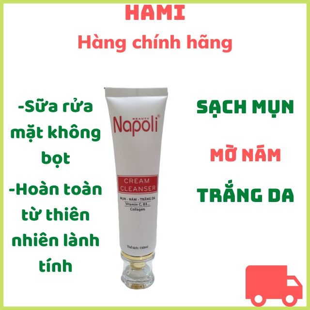 Sữa Rửa Mặt Ngừa Mụn, Mờ Nám, Trắng Da.Kem Rửa Mặt Napoli Không Bọt -Hà Mi mart