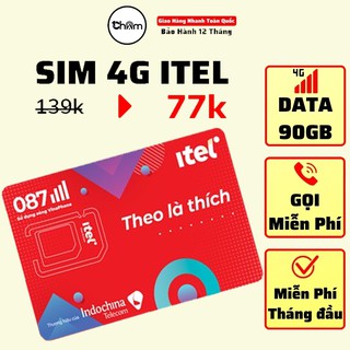 [ Combo Hủy diệt ] 2 sim itel gồm 1 Sim 4G 3GB Data/ ngày - Gọi Miễn Phí + 60 SMS (tháng đầu) và 1 Sim 0đ Free 1Gb Data