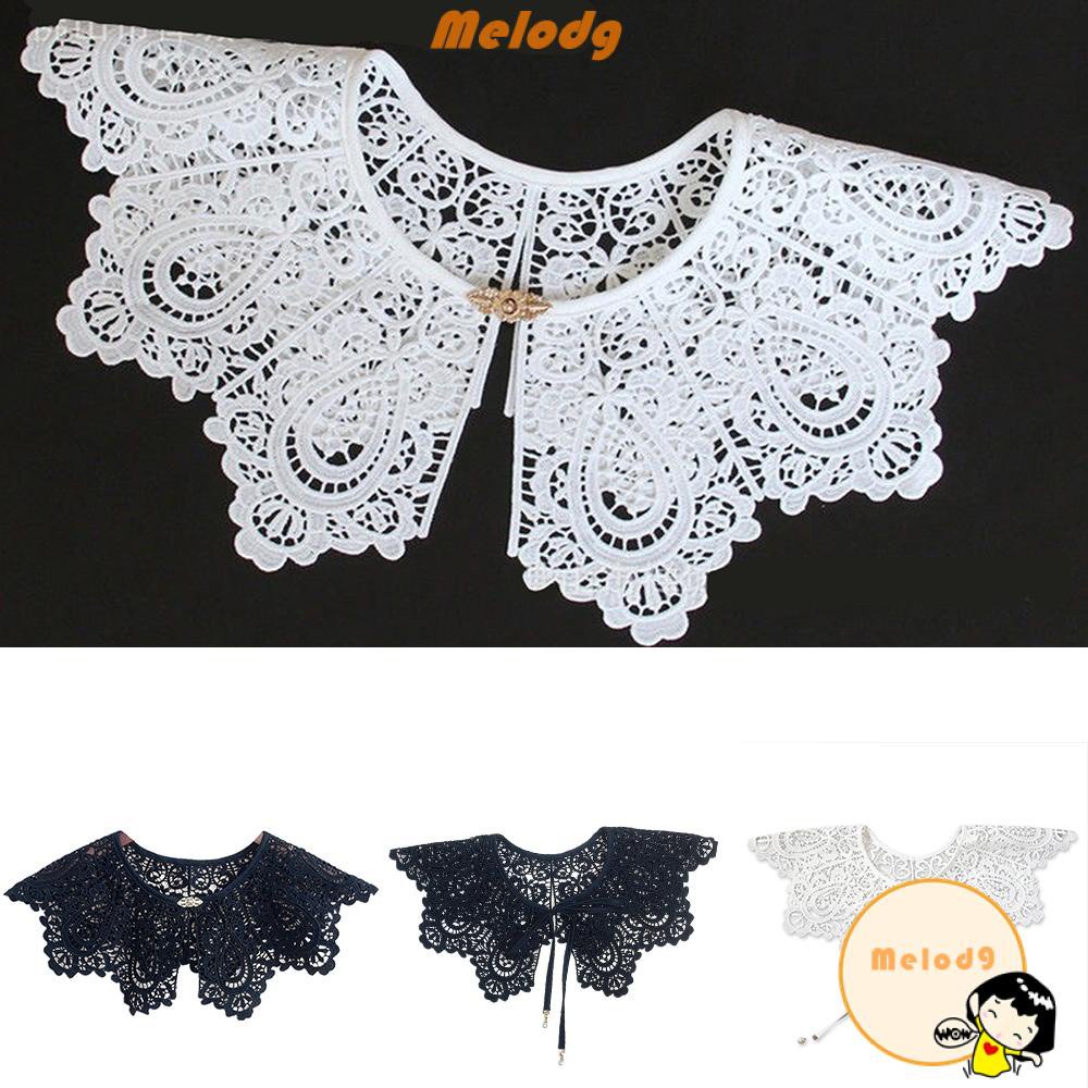 Cổ Áo Vest Ren Rỗng Màu Trắng Và Đen Có Khóa Kim Loại Thời Trang Chất Lượng Cao