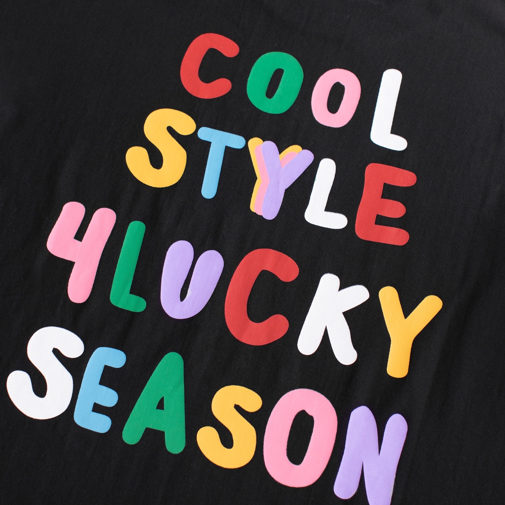 Áo thun trơn unisex 4lucky 6036 - tay lỡ form rộng oversize streetwear