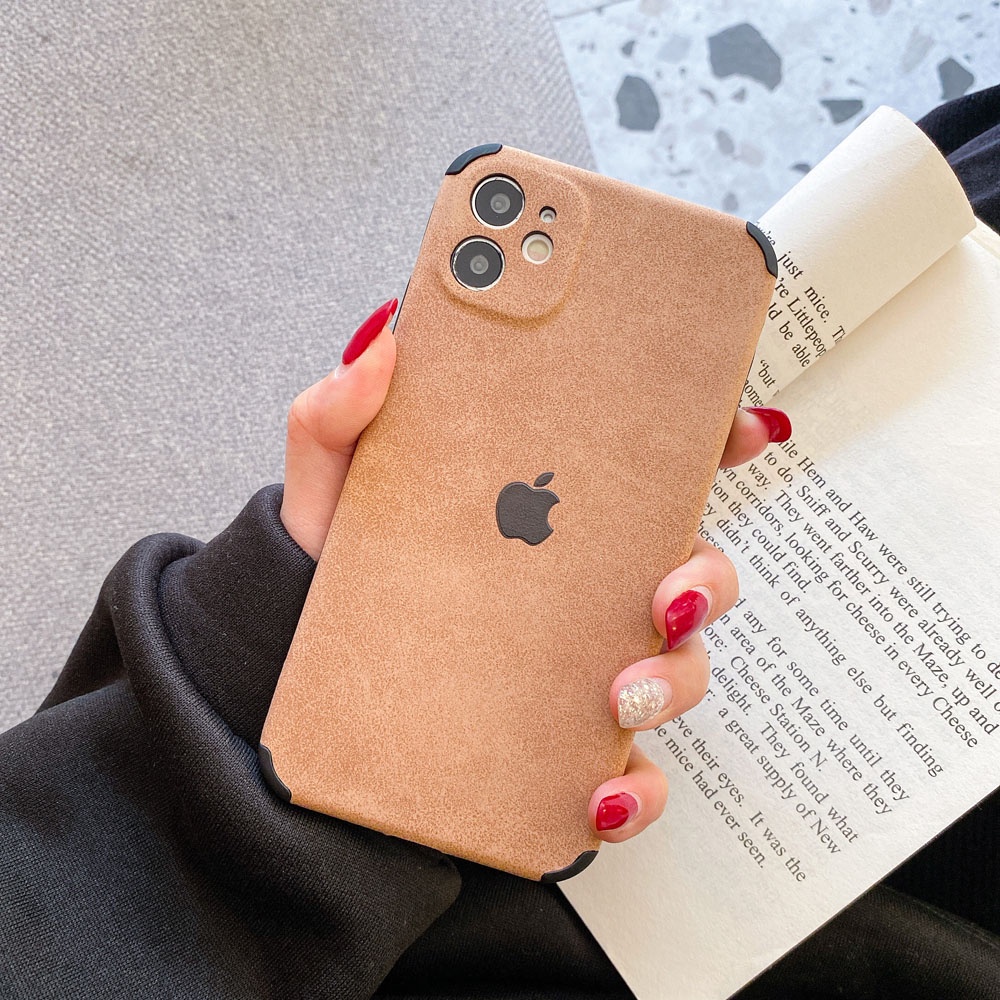 Ốp Điện Thoại Phủ Lông Đơn Giản Thời Trang Cho Iphone 12 Mini 11 Pro Max Mini Xs Max Xr X 8 7 Plus Se2020
