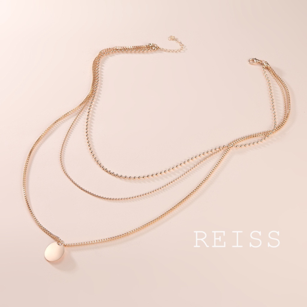 Vòng cổ 3 Lớp Mặt Tròn Shanon Liontin Dành Cho Nữ