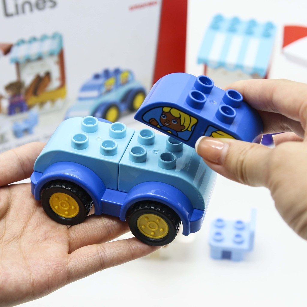 Xếp hình quầy bán hàng - Bộ đồ chơi lắp ghép xếp hình smoneo duplo - 20 mảnh ghép Toyshouse - 77002