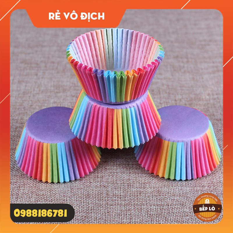 Cup giấy làm bánh Cupcake, Muffin 7cm cup giấy mềm - hộp 100 cái HÀNG MỚI VỀ