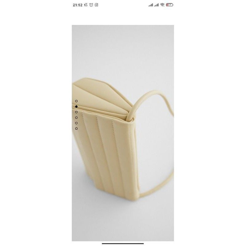 Zara - Túi đeo chéo dáng hộp may chần bông
