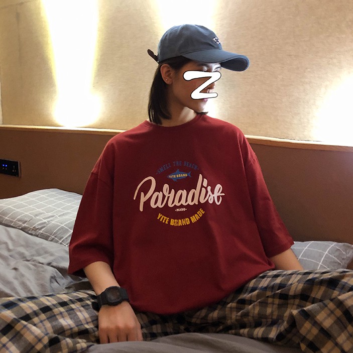 Áo thun tay lỡ  PARADISE  phông Unisex nam nữ tee oversize form rộng pull Ulzzang Streetwear Hàn Quốc vải mềm