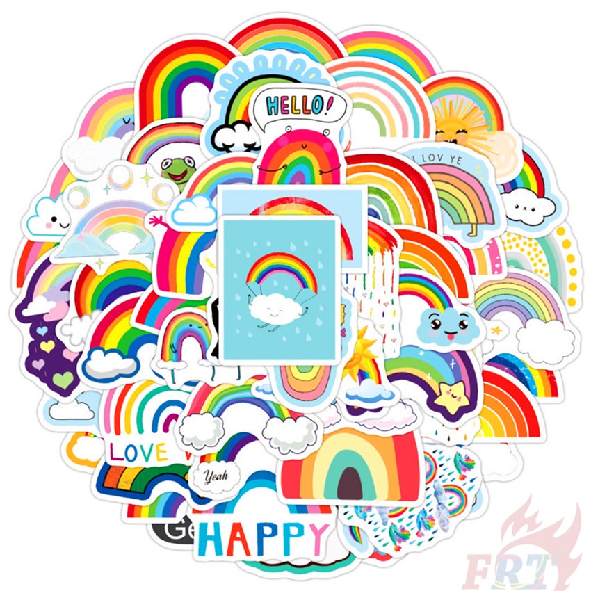 Bộ 50 Cái ❉ Xin chào! Cầu Vồng Meet - Sê-Ri Cầu Vồng Encounter 01 Hình Dán ❉ Miếng Dán Chống Thấm Nước Thời Trang
