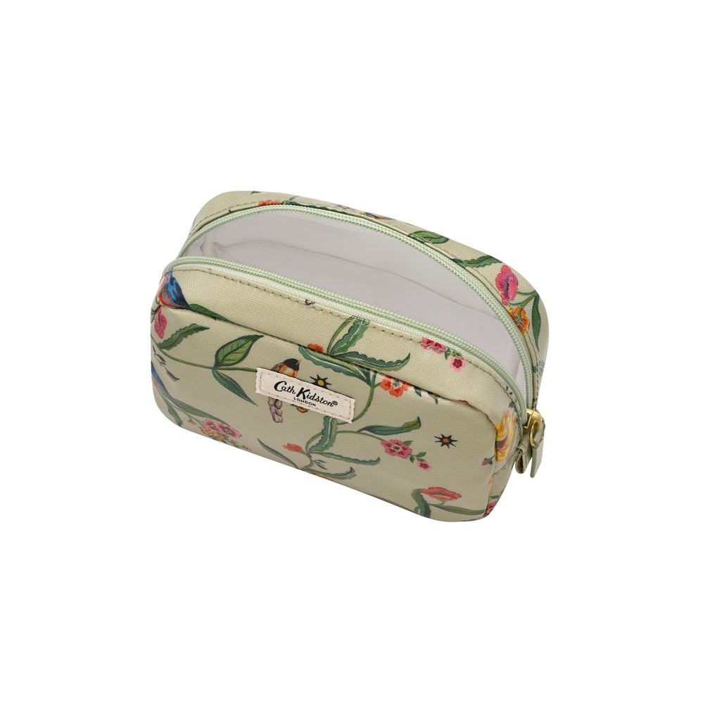 Cath Kidston - Túi đựng mỹ phẩm/Classic Make Up Case - Summer Birds - Green -1049558