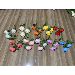 Trà mộc miên 3 bông Hoa trà giả Hia nhựa giả