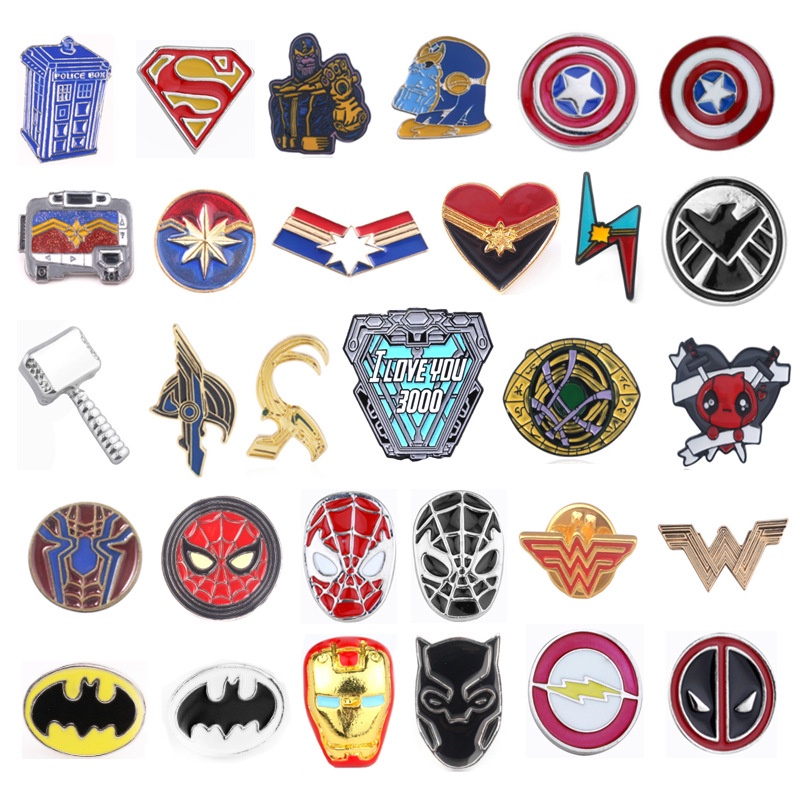 Huy Hiệu Cài Áo Hình Siêu Anh Hùng Marvel Độc Đáo