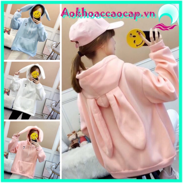 Áo hoodie tai thỏ -size dưới 55kg