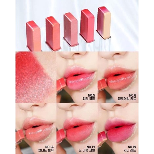 Son Thỏi Laneige Layering Lip Bar Matte No.20 Soul Red - No.4 Orange Pleasure - No.13 Bitter Rose