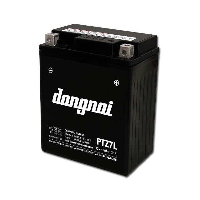 Ắc Quy Khô Gắn Máy ĐỒNG NAI PTZ7L (12V-7Ah) sh150, dylan