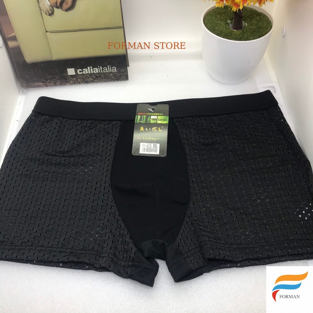 Quần Sịp Đùi Nam Thun Lạnh Thông Hơi FORMAN, Quần Lót Nam Boxer Thông Hơi Thoáng Mát,Chất Liệu Co Dãn Không Bai Không Xù