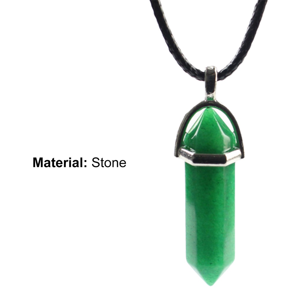 Vòng cổ Mặt Đá Lục Giác Tự Nhiên Độc Đáo Cho Nữ