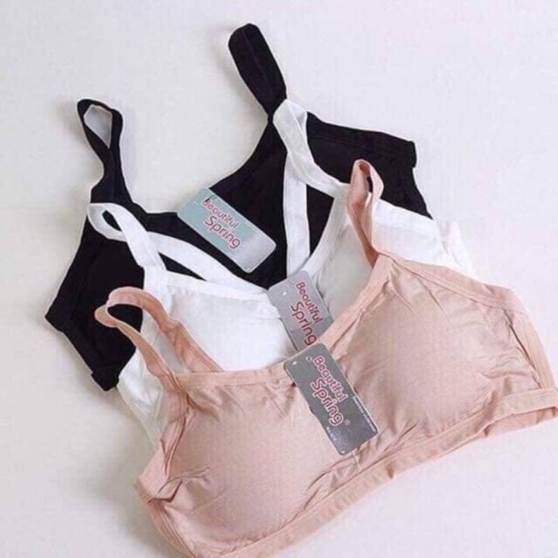 Áo bra 3 dây cotton ko gọng có mút