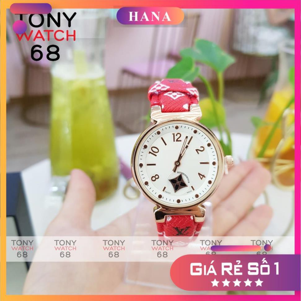 Đồng hồ nữ Louis dây da họa tiết kim rốn độc đáo chống nước chính hãng Tony Watch 68
