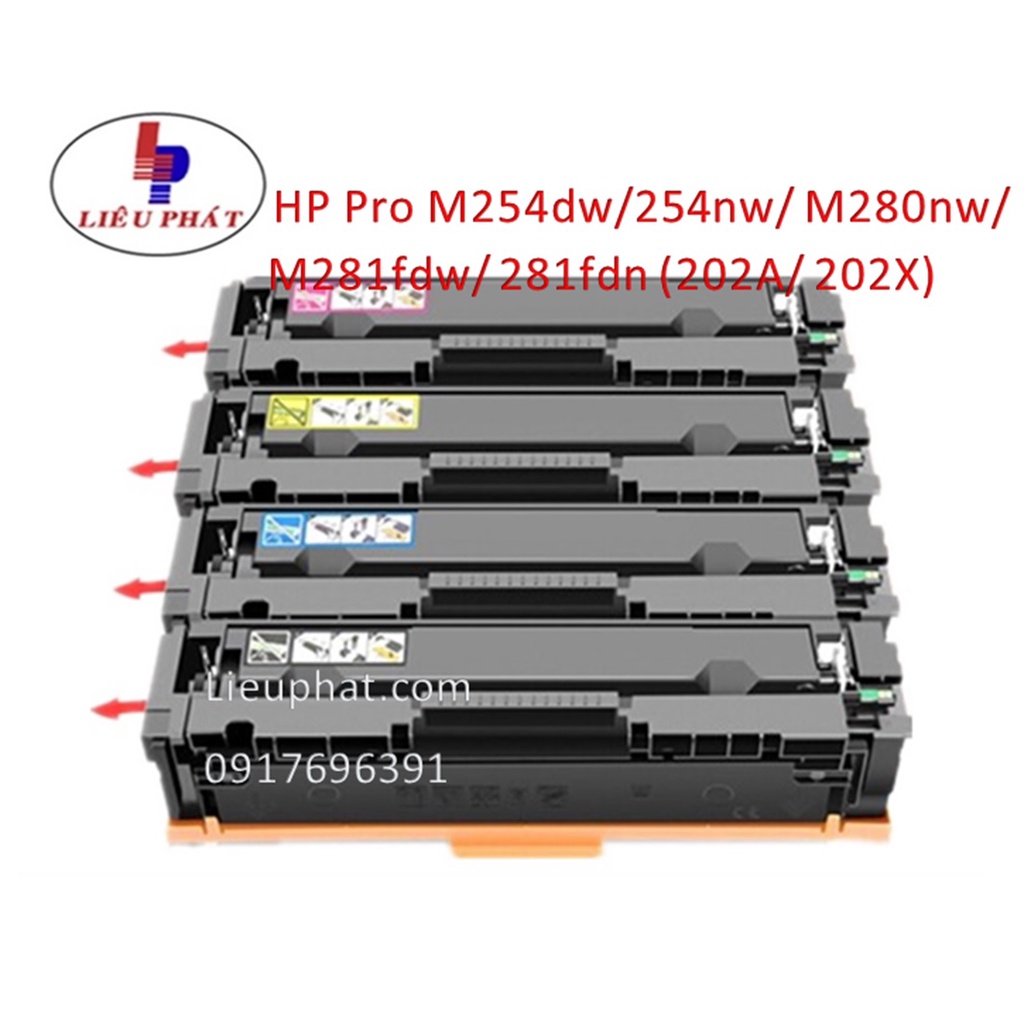 Hộp mực in màu laser máy in HP color Pro M154A/ M180N/ M181F (bộ 204A) màu đen/xanh/vàng/đỏ CF 510A/511A/512A/513A