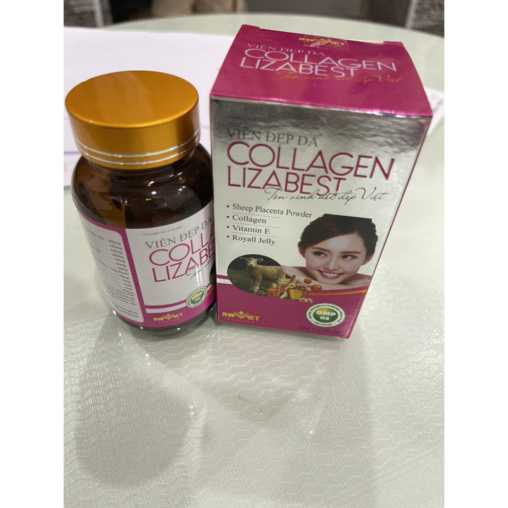 [TRẮNG MỊN HƠN]Viên uống đẹp da Collagen Lizabest chiết suất nhau thai cừu cao cấp bổ sung collagen, DHA,L-cystine | BigBuy360 - bigbuy360.vn